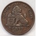 BELGIUM 1836 . TWO 2 CENTS COIN